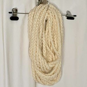 Hand braided adjustable wool eternity scarf